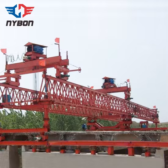 Grúa para construir puentes en el aire o sobre el río